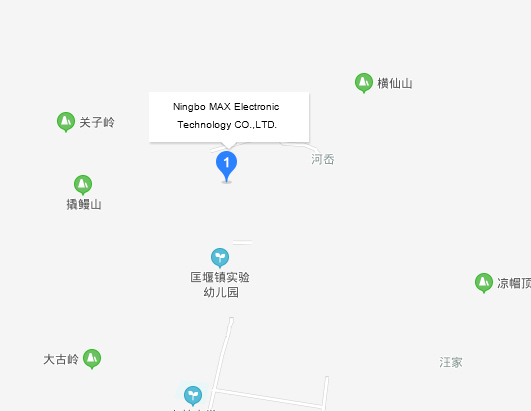 Address and map of Ningbo Max Electronic Technology Co., Ltd